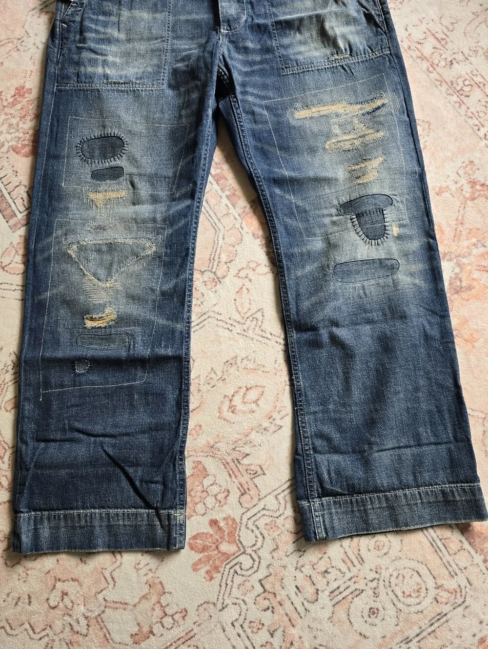 Polo by Ralph Lauren Distressed Patchwork Jeans